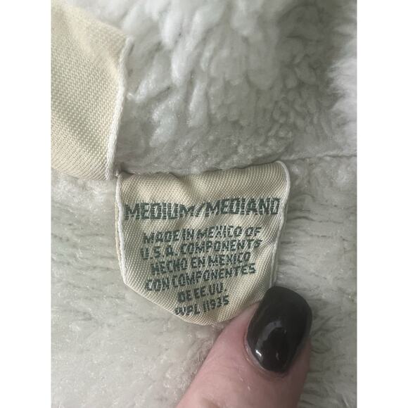 Vintage 1990s St Johns Bay Fleece Zip Up Medium Zip Cozycore Gorpcore Hooded Y2K - Picture 8 of 16